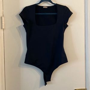 Free People Square-neck Thong Bodysuit - Size L